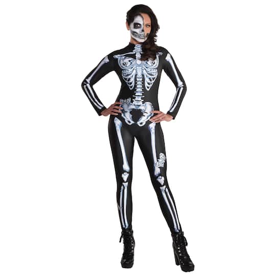 Skeleton Catsuit Adult Costume